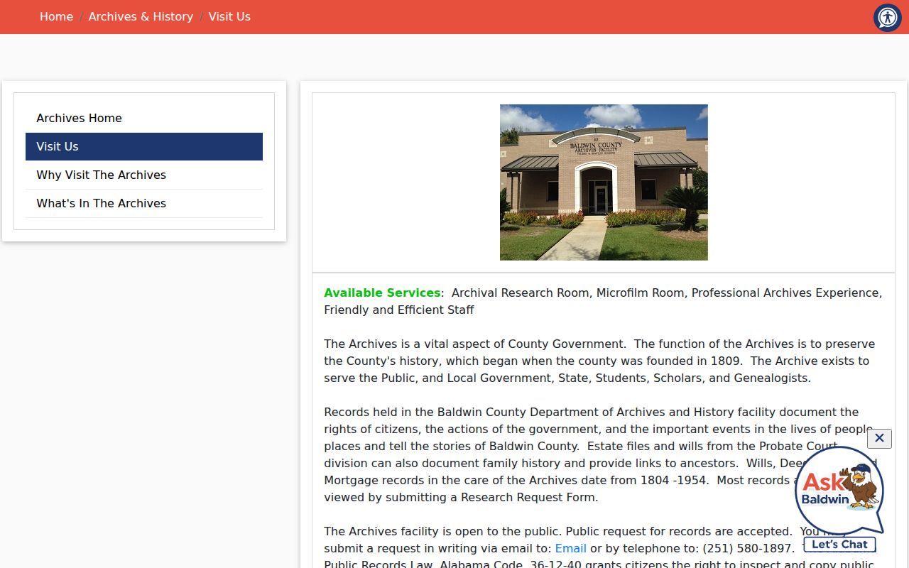 Baldwin County residents directory Archives visitor information