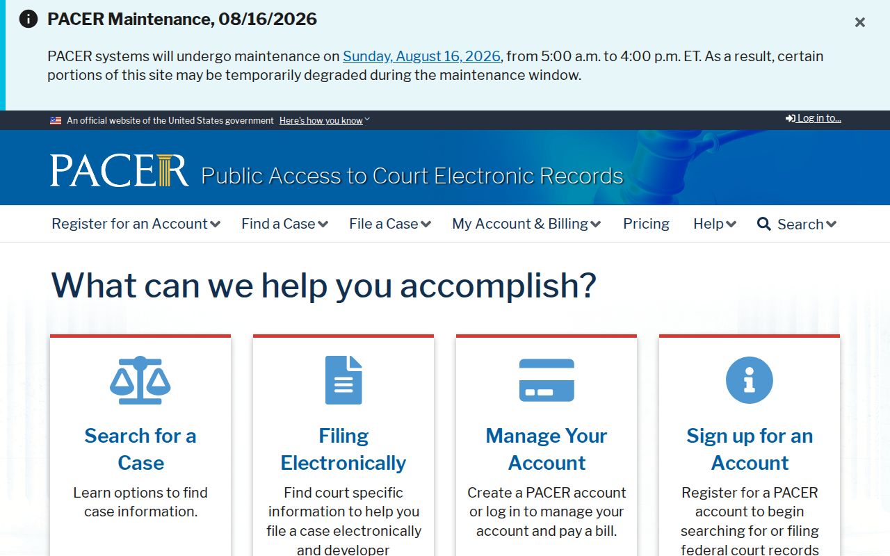 Baldwin County previous residents federal court records gateway